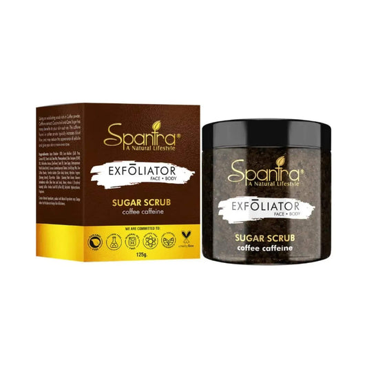 Spantra Exfoliator Coffee Caffeine Sugar Scrub - (125g)