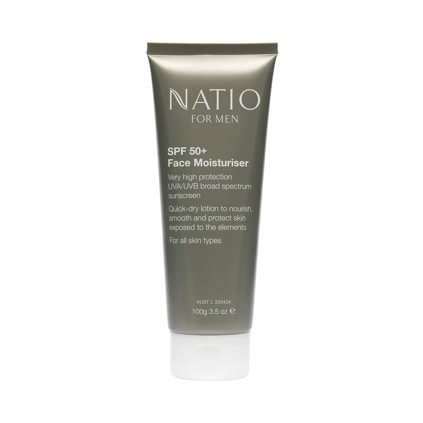 Natio For Men Daily Face Wash (150 g) & Spf 50+ Face Moisturiser (100 g) Combo