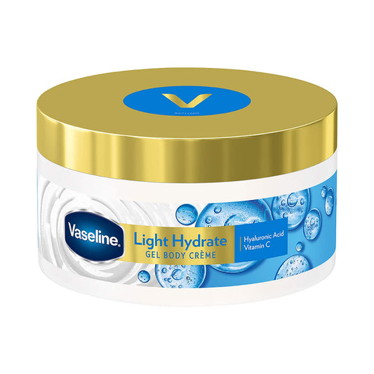 Vaseline Light Hydrate Gel Body Creme with Hyaluronic Acid & Vitamin C for Hydrated Skin (180g)