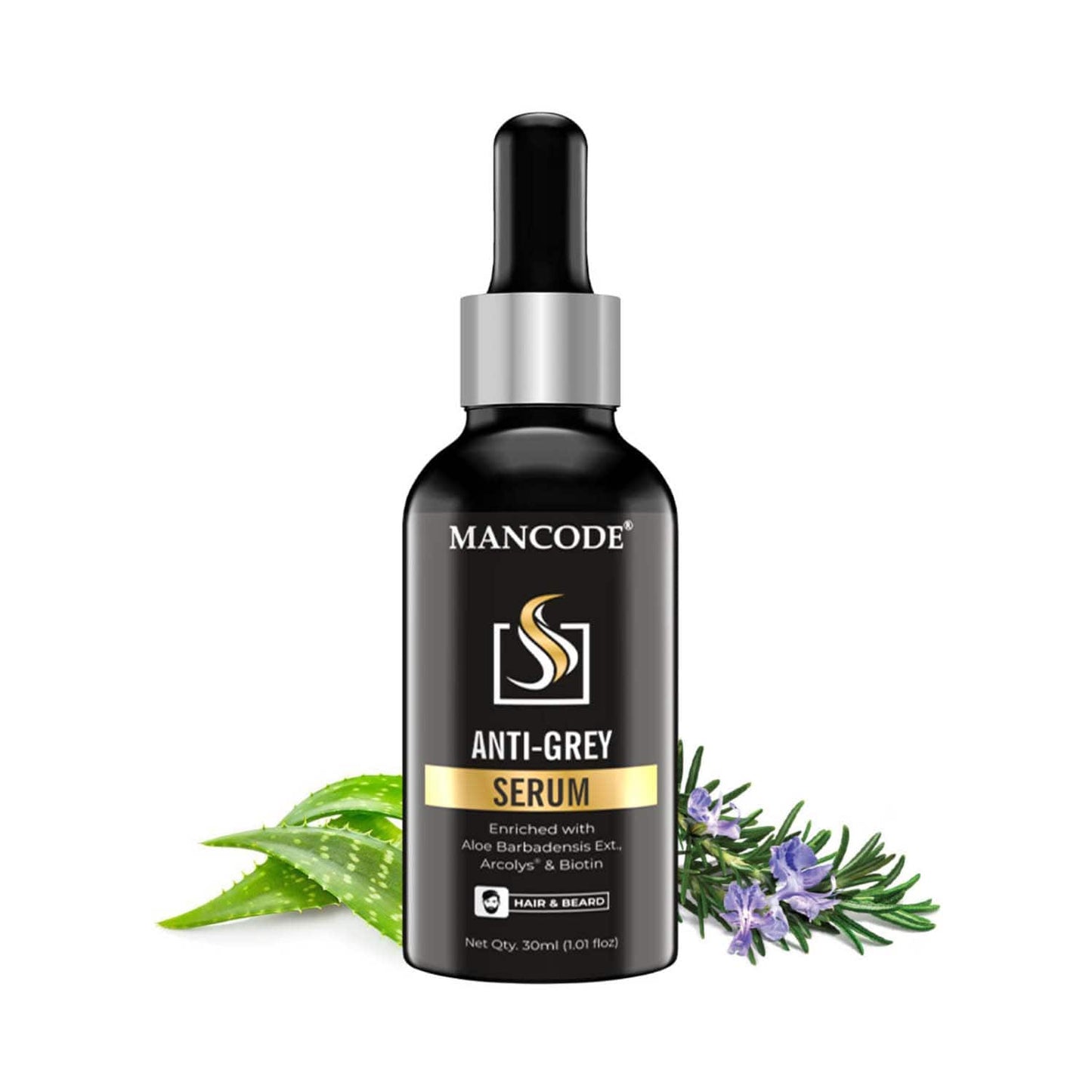 Mancode Anti Grey Hair & Beard Serum For Men (30 ml)