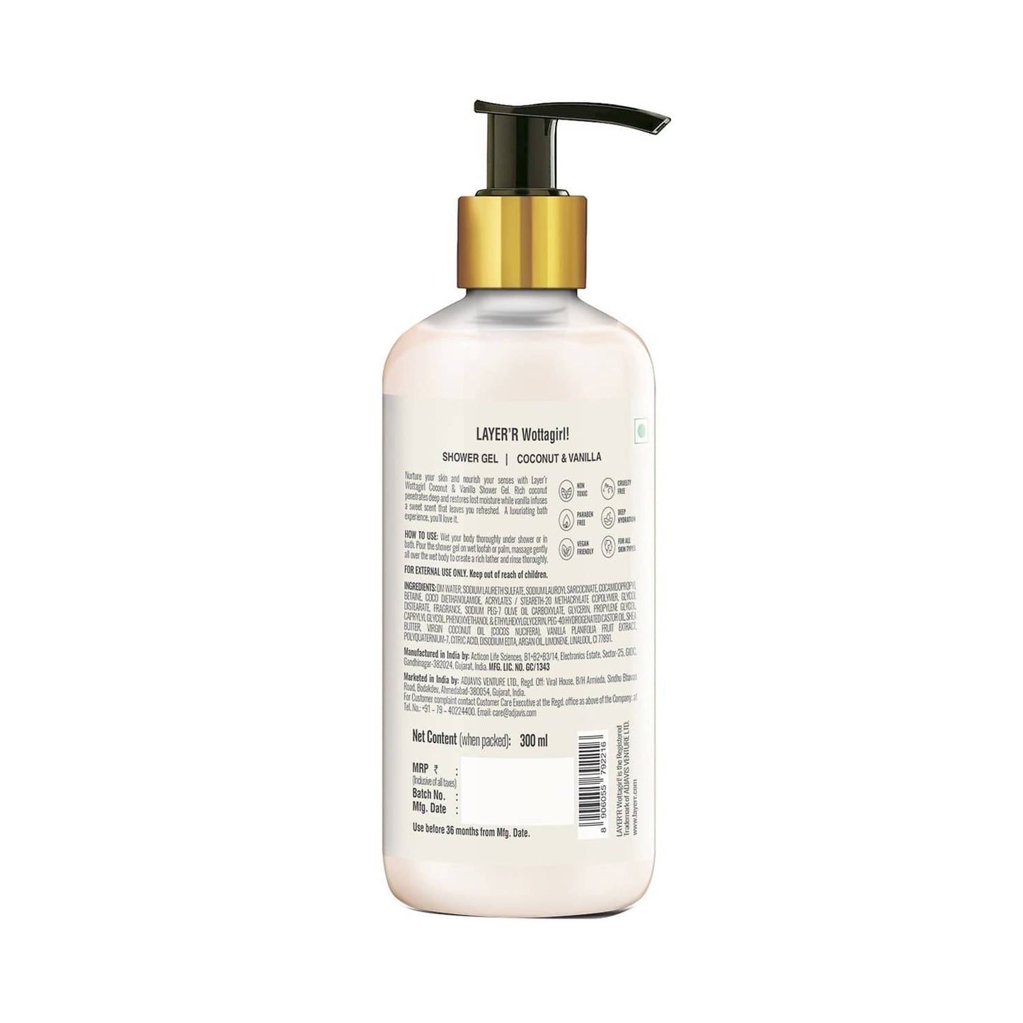 Layer'r Wottagirl! Coconut & Vanilla Shower Gel (300ml)