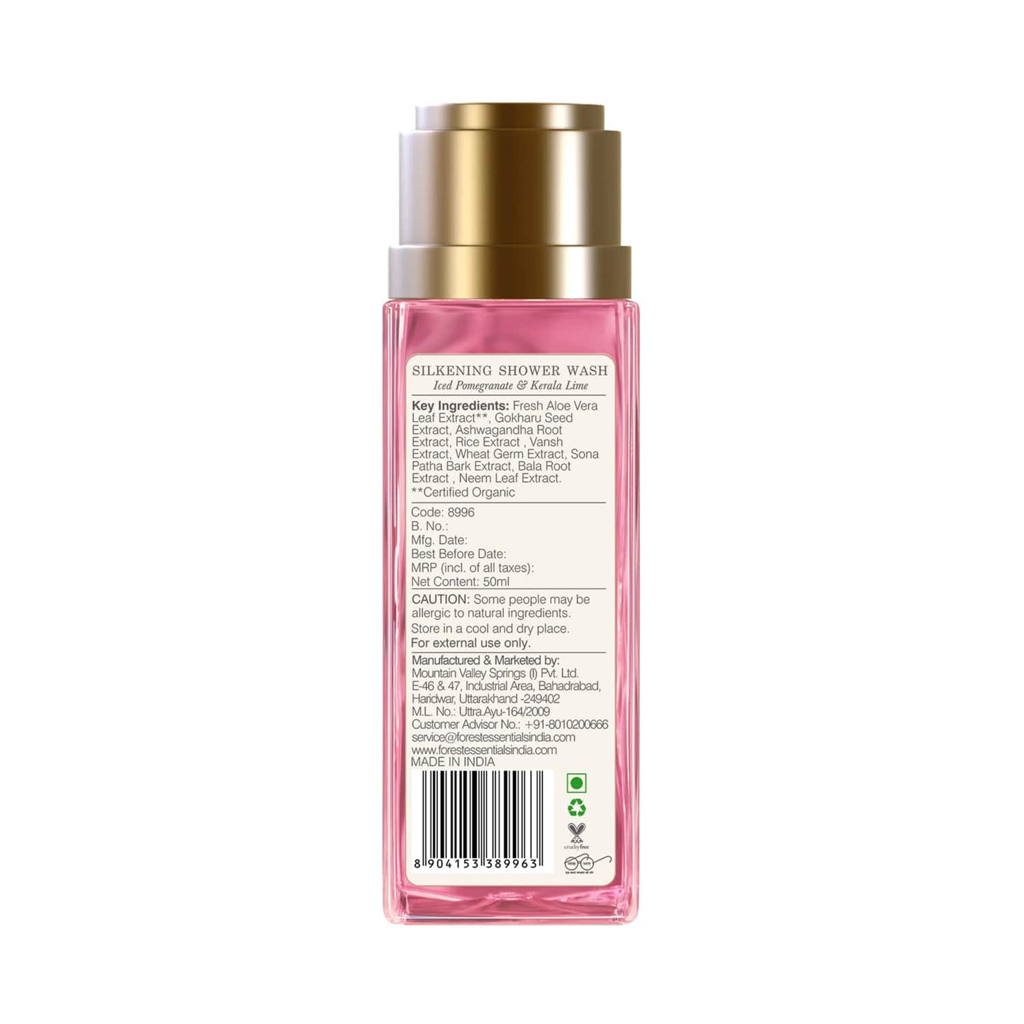 Forest Essentials Iced Pomegranate & Kerala Lime Silkening Shower Wash (50ml)