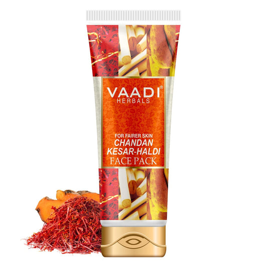 Vaadi Herbals Chandan Kesar Haldi Face Pack (120g)