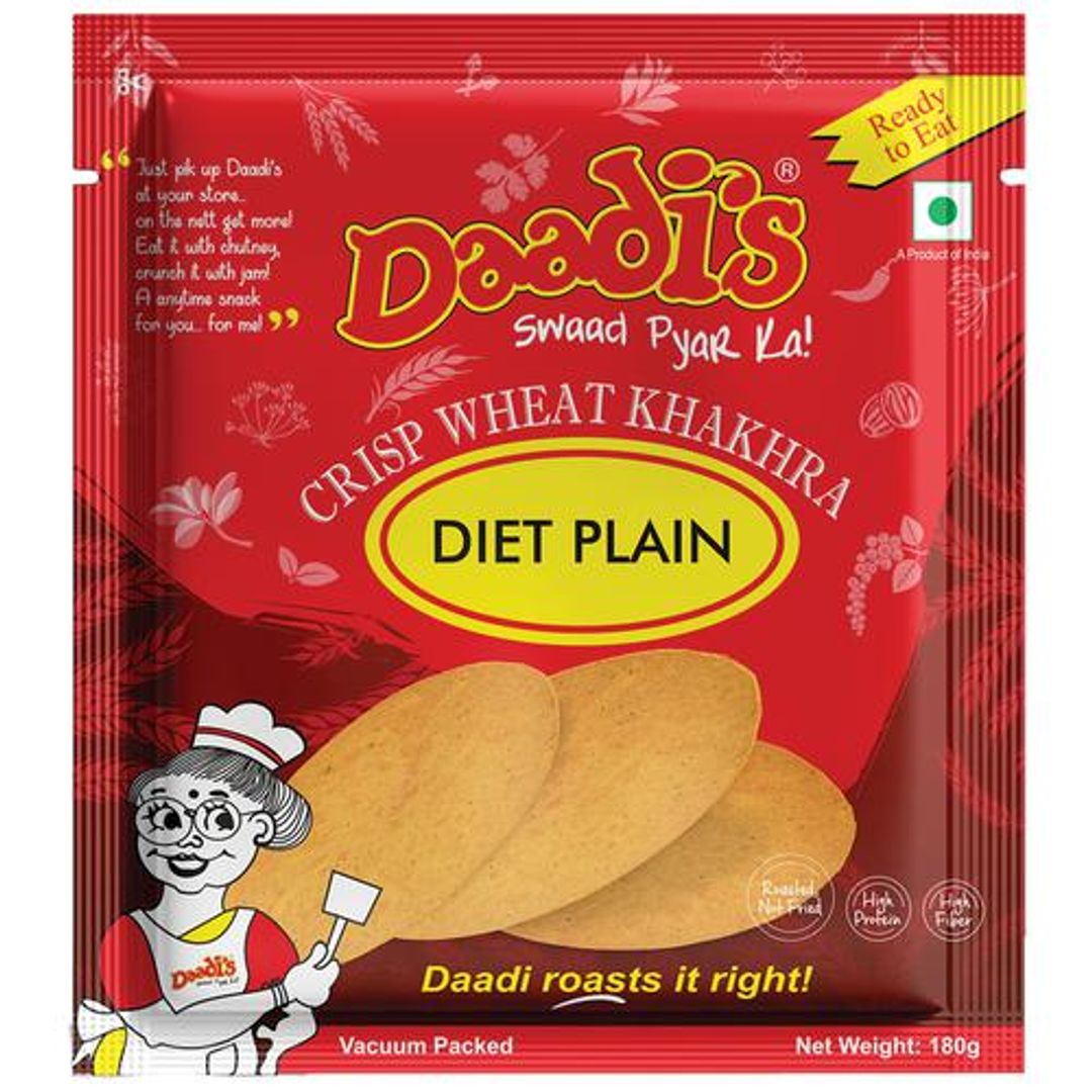 Golden Wheat Crisps Diet Plain Khakhra (Dry Chapathi) - Whole Wheat Flour