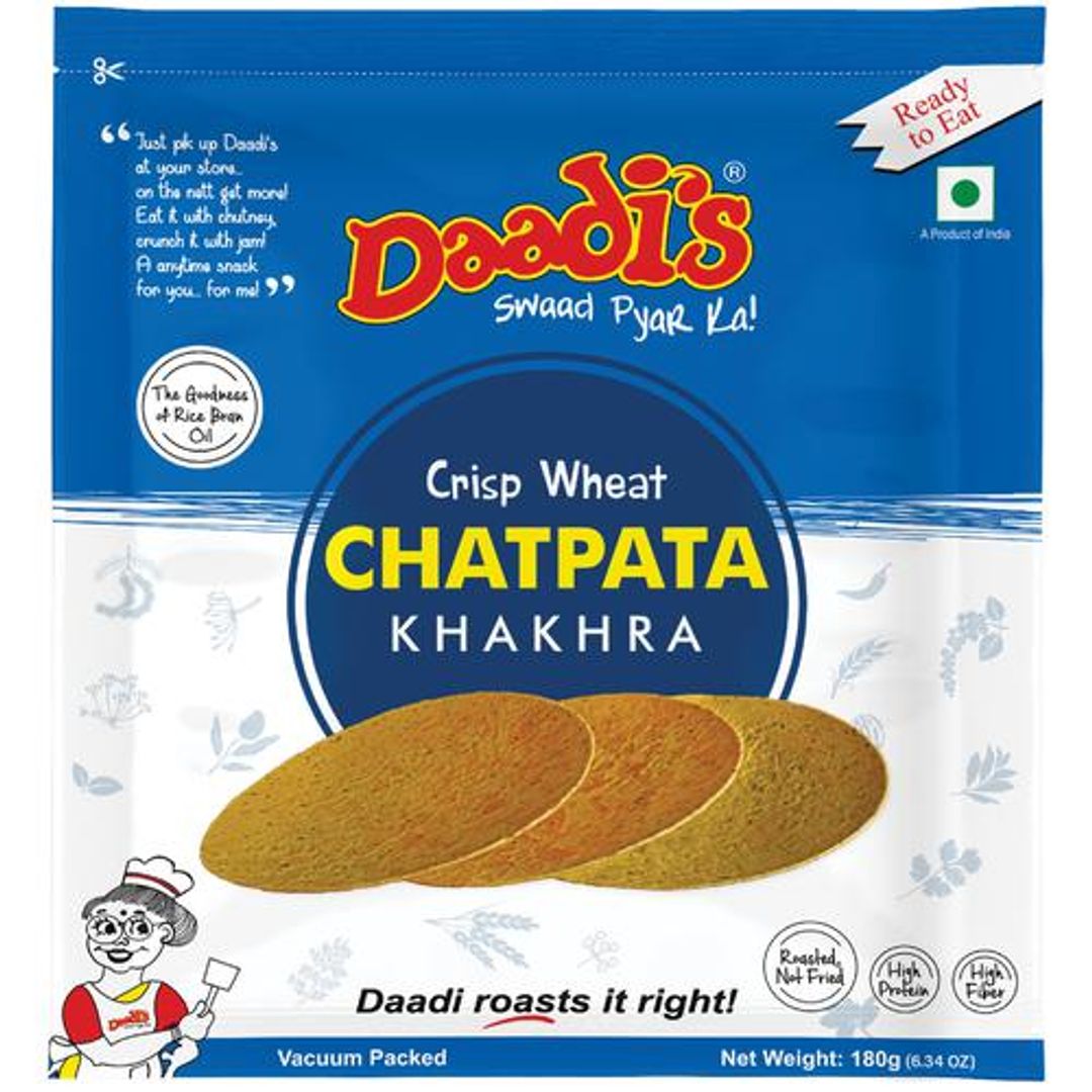 Golden Wheat Crisps Chatpata Special Khakhra (Dry Chapathi) - Whole Wheat Flour