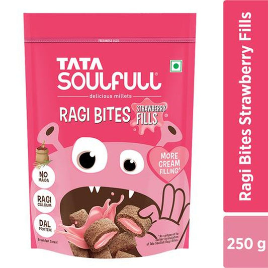 Ragi Bites Strawberry Fills - No Maida, Calcium & Dal Protein