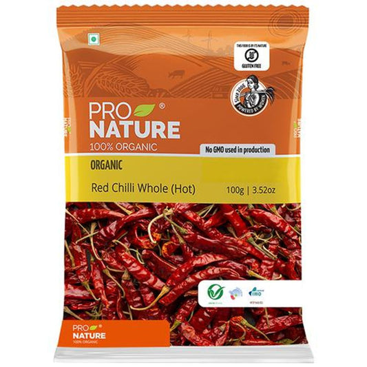 Organic - Red Chilli Whole (Hot)