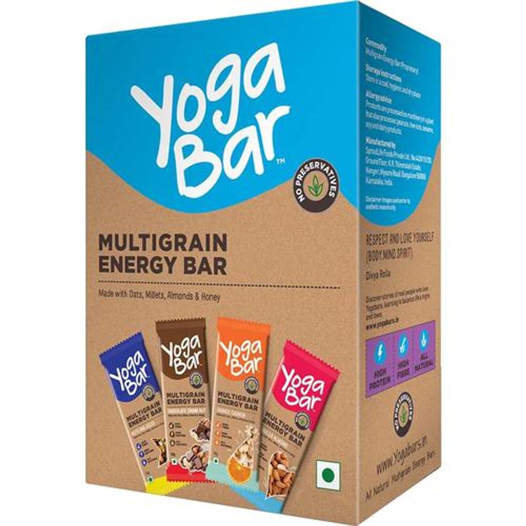 Multigrain Variety Energy Bar - Chocolate, Vanilla Almonds, Cashew Orange & Nuts & Seeds