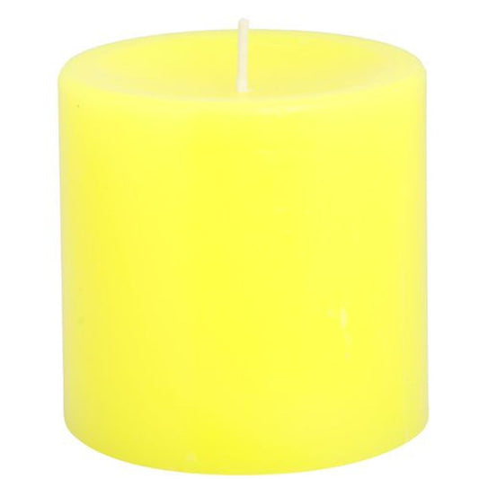 Coloured & Scented Pillar Candles - Lime/Lemon Grass