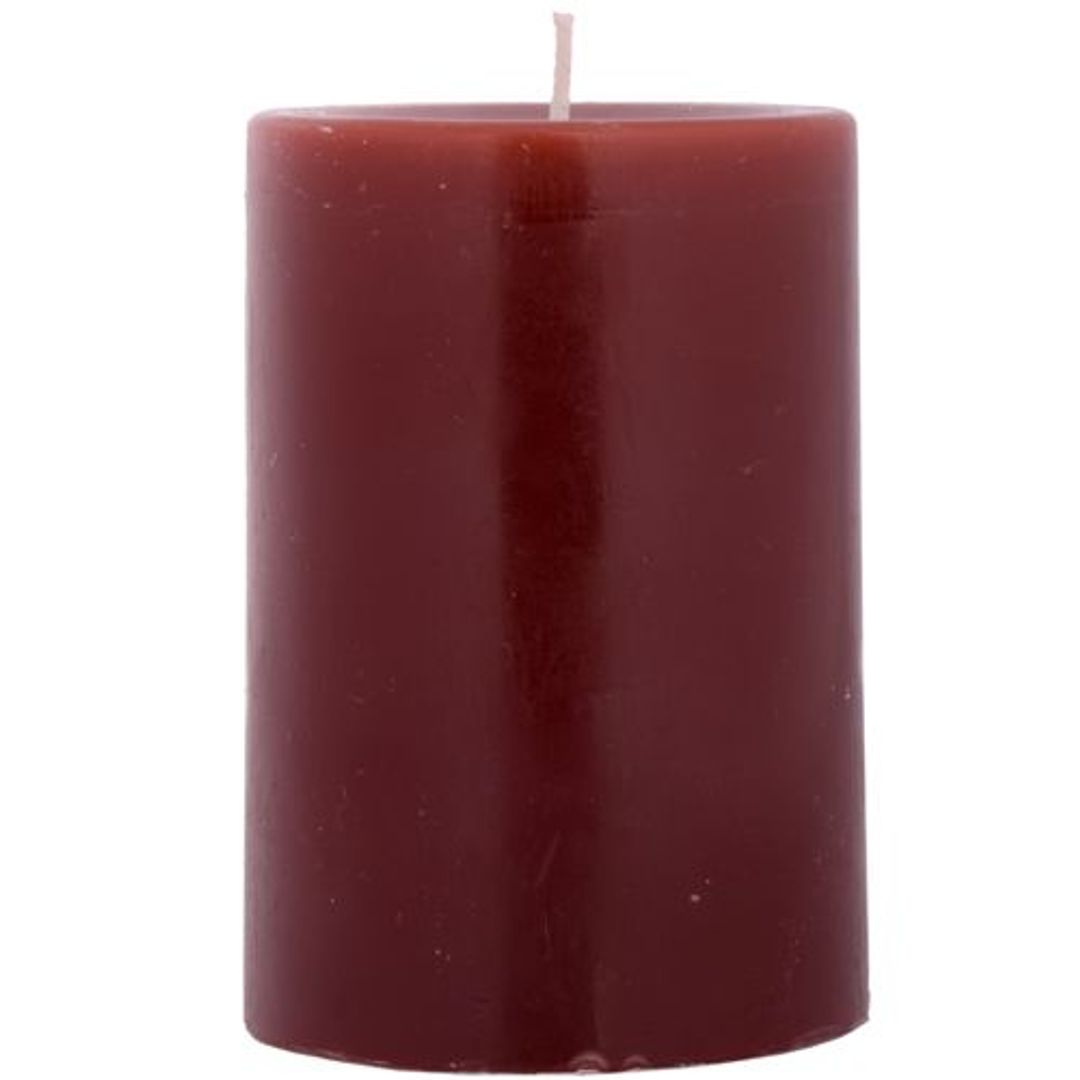 Coloured & Scented Pillar Candles - Sandalwood