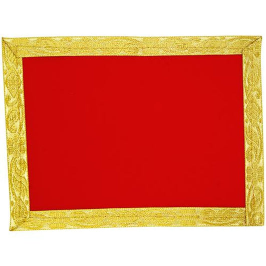 Pooja Aasan - Velvet, Golden Border, Medium