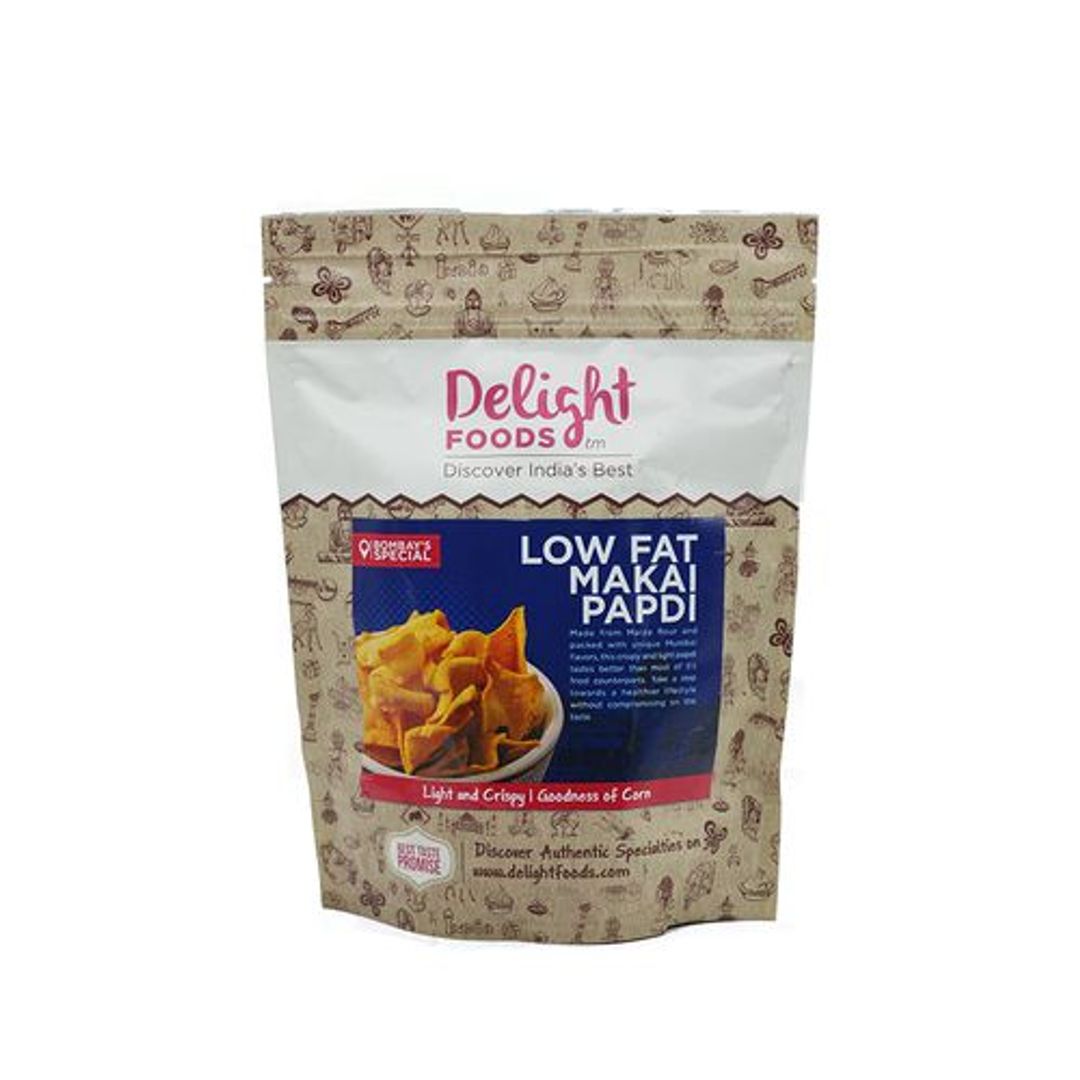 Low Fat Makai Papdi - Light & Crispy