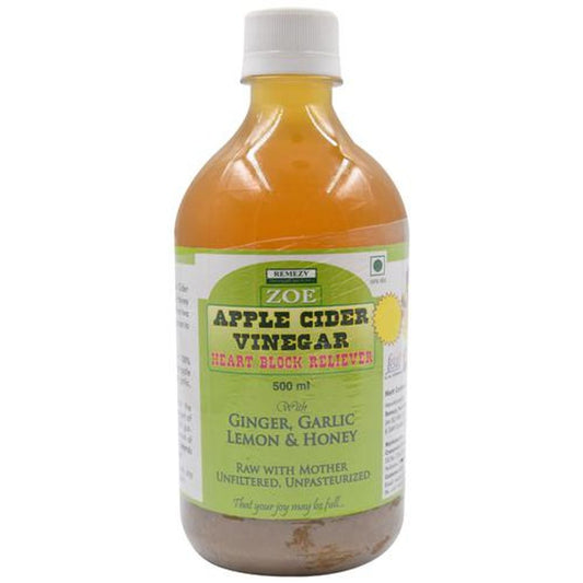 Apple Cider Vinegar - Heart Block Reliever - Ginger, Garlic, Lemon & Honey
