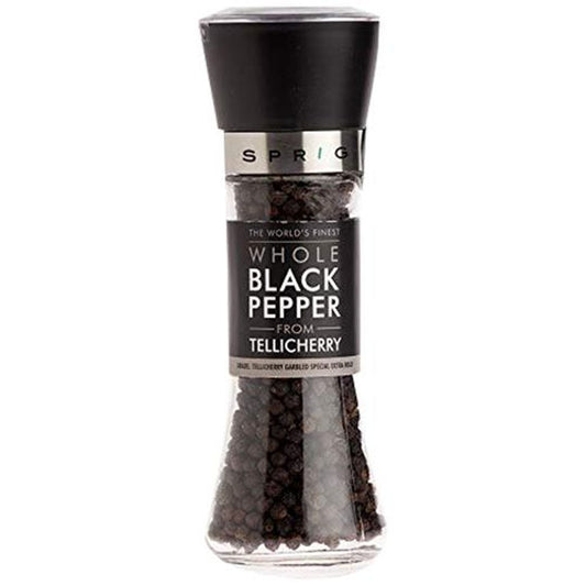 Gourmet Black Pepper Grinder - World's Finest, Tellicherry Garbled Seasoning