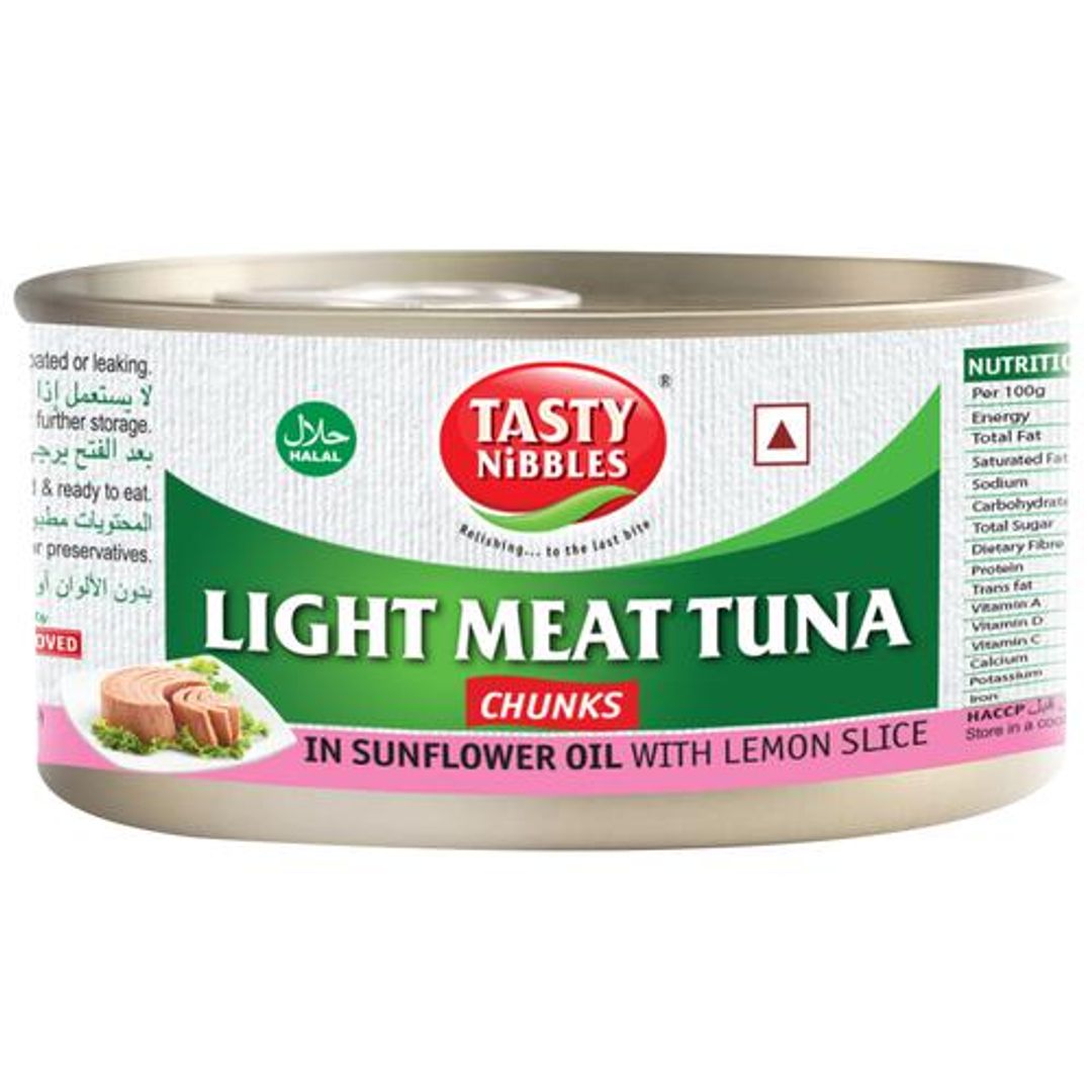 Tuna Chunks - Light Meat, in Sunflower Oil, with Lemon Slice