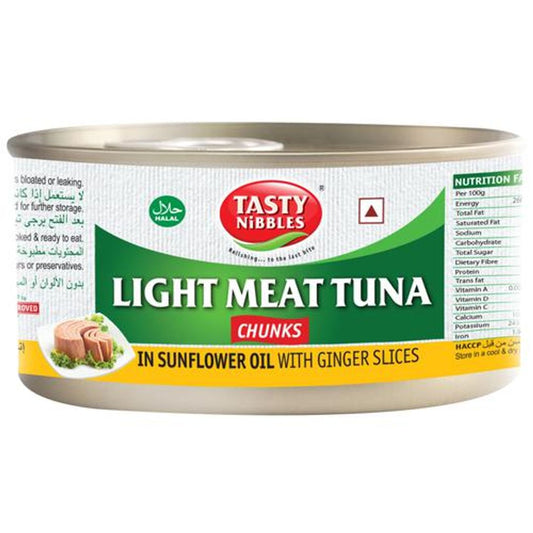 Tuna Chunks - Light Meat, in Sunflower Oil, with Ginger Slice