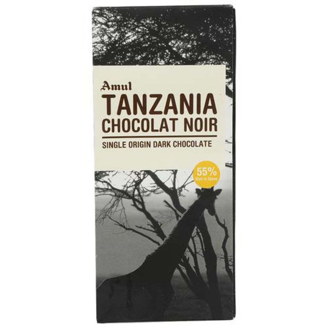 Tanzania Chocolate Noir Single Origin Dark Chocolate - 55% Rich in Cocoa