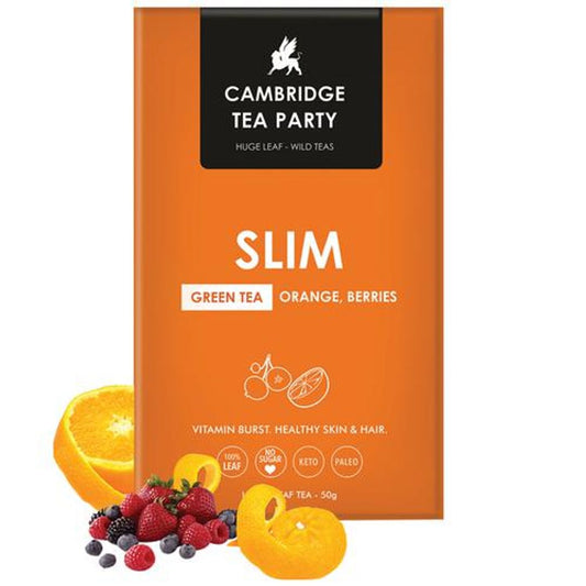 Slim - Orange Berries Green Tea, Whole Leaf Loose Tea, Refreshing Aroma & Flavour