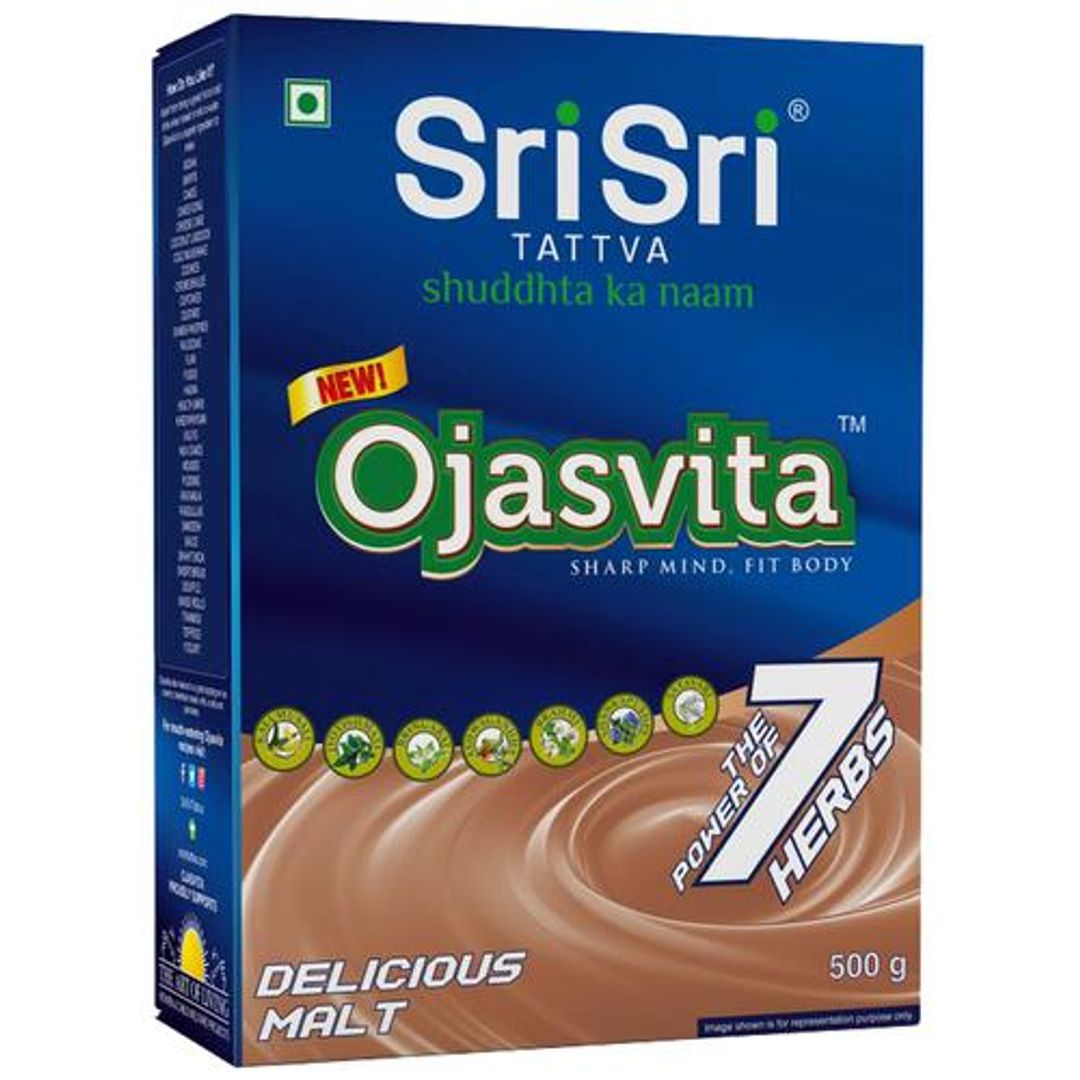 Ojasvita Malt Powder, 500g - Drink Mix for Sharp Mind & Healthy Body