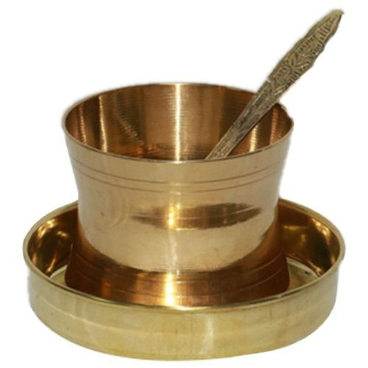 Hindu Traditional Puja Thali Set - Brass