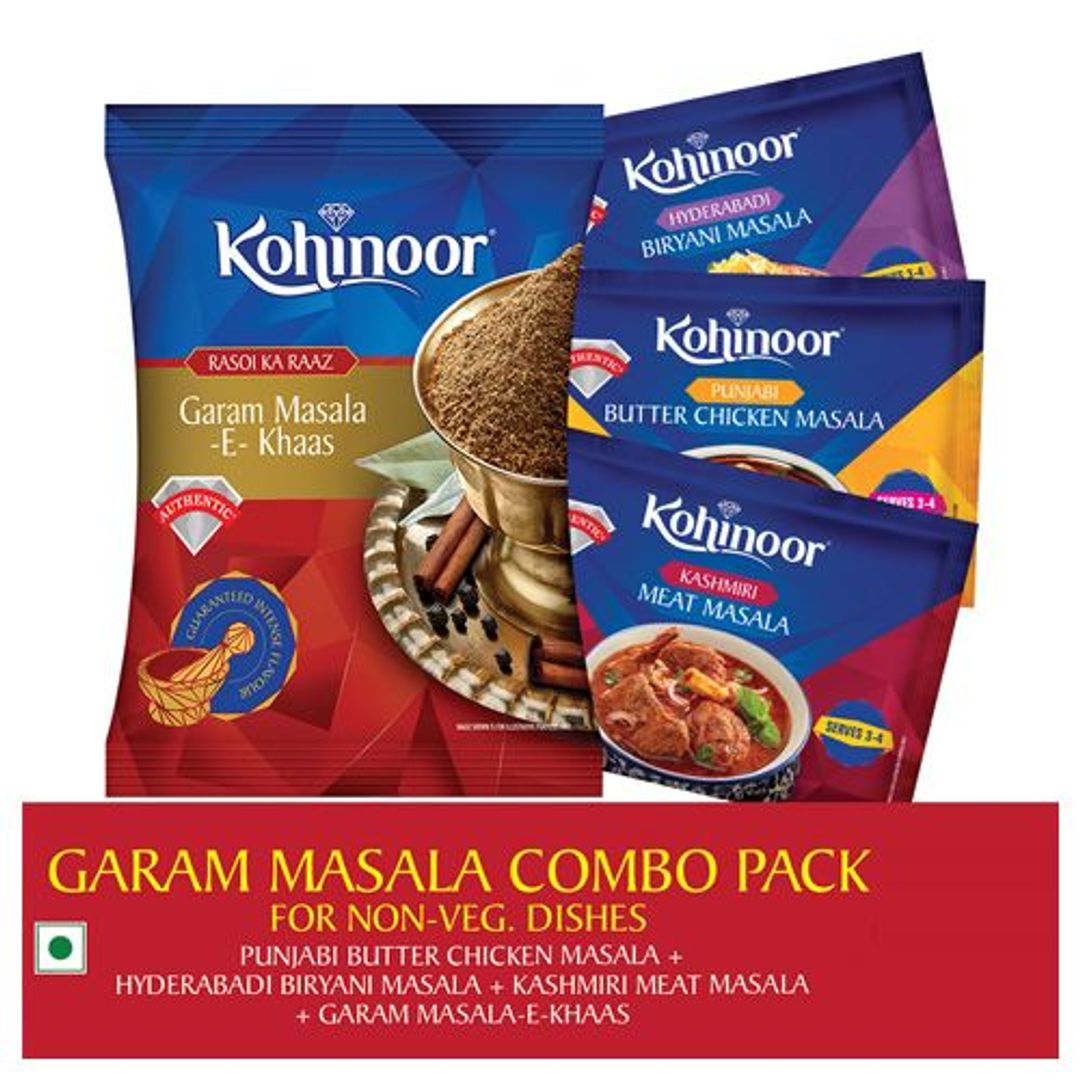 Masala Combo - Chicken 15 Gm + Meat 15 Gm + Punjabi Butter Chicken 15 Gm + Garam Masala 40 Gm