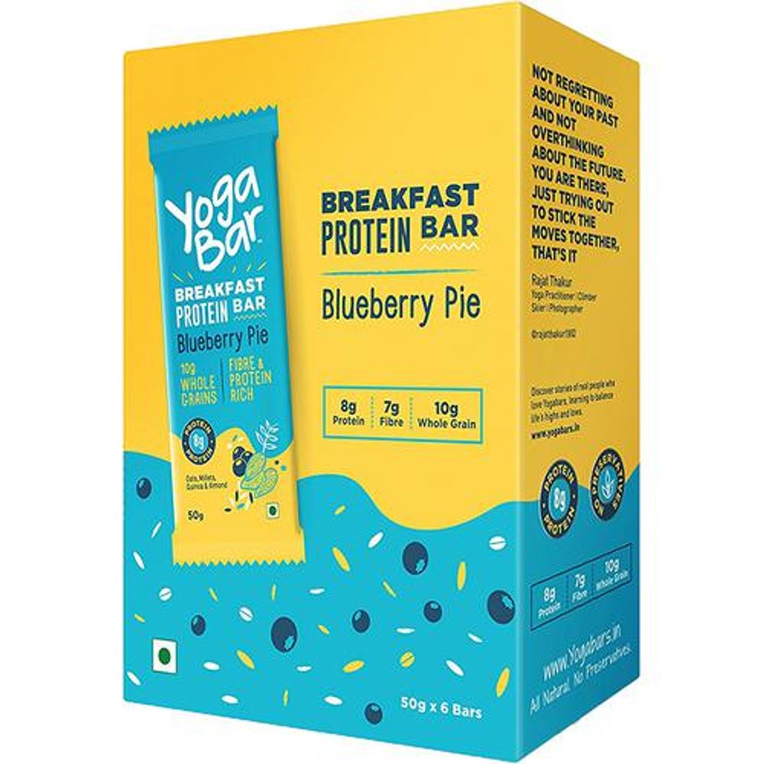 Breakfast Protein Bars - Blueberry Pie, Healthy Snack, Rich In Protein & Fibre