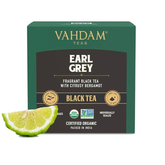 Organic Earl Grey Long Leaf Black Tea - With Citrusy Bergamot