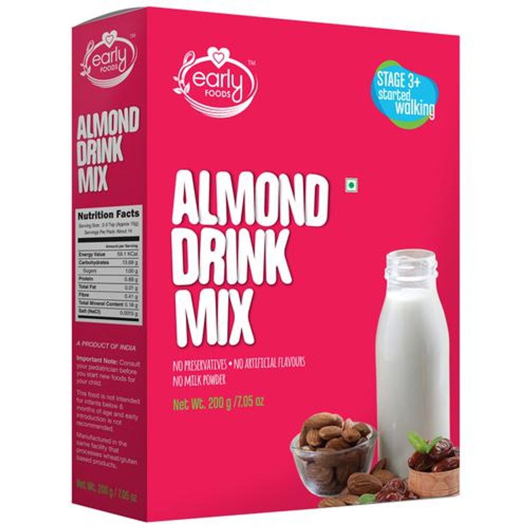 Almond & Dates With Makhana Drink Mix - Vegan, Gluten Free, For Kids