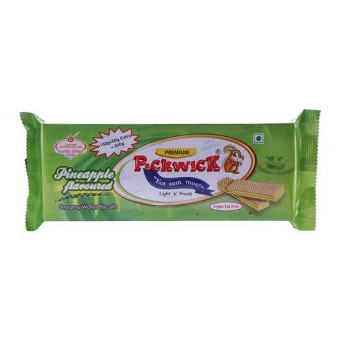 Premium Creamy Wafer Biscuits - Pineapple