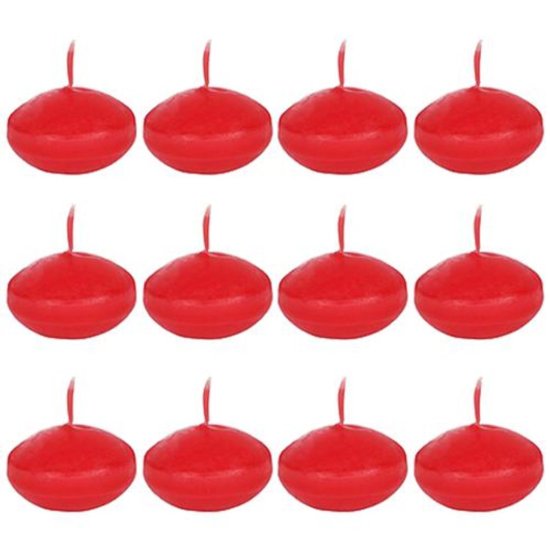 Decorative Wax Floating Candles - Red, BB-1256