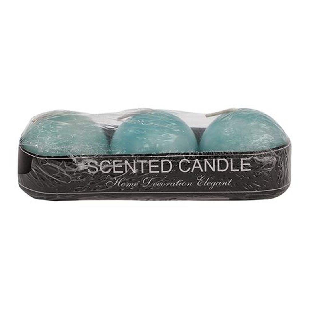 Decorative Wax Scented Candles - Blue, BB-1255-4