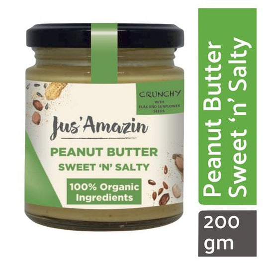 Crunchy Sweet 'N' Salty Peanut Butter with Flax and Sunflower Seeds
