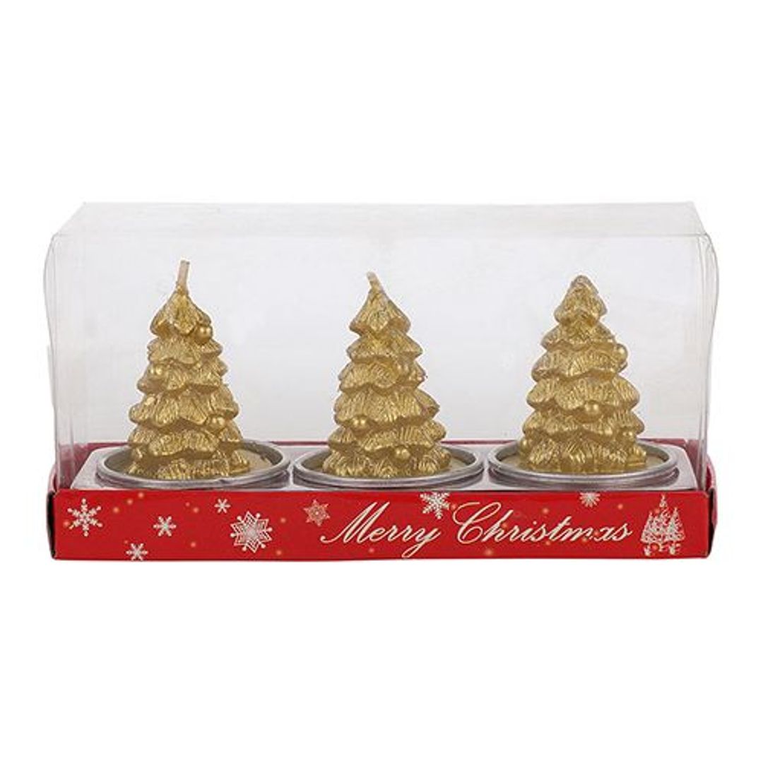 Decorative Wax Candles - Gold Tree, BB-1264-5 Gold Tree