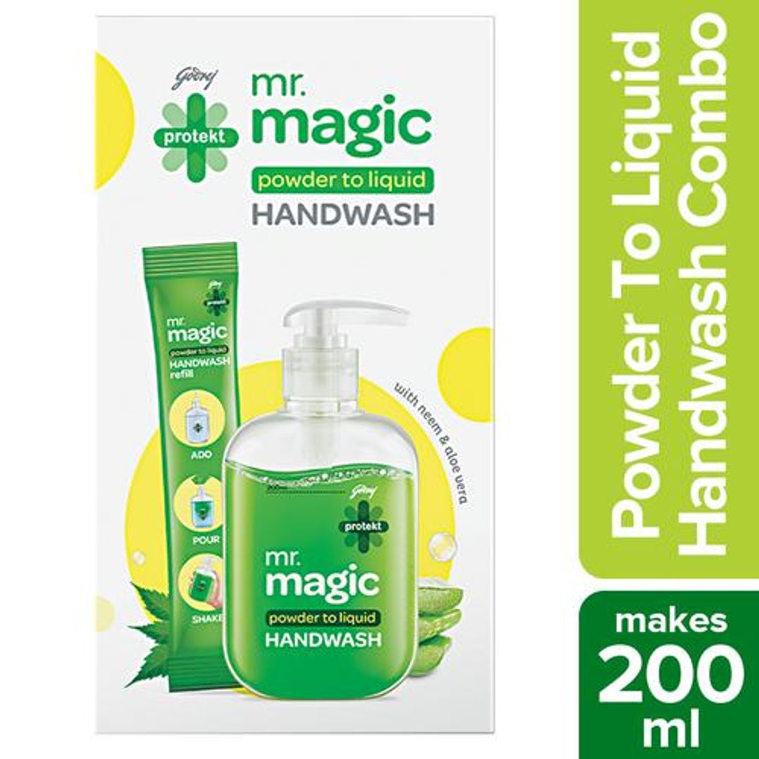 Mr.Magic Powder to Liquid Handwash - Neem & Aloe Vera, Protection Against Germs