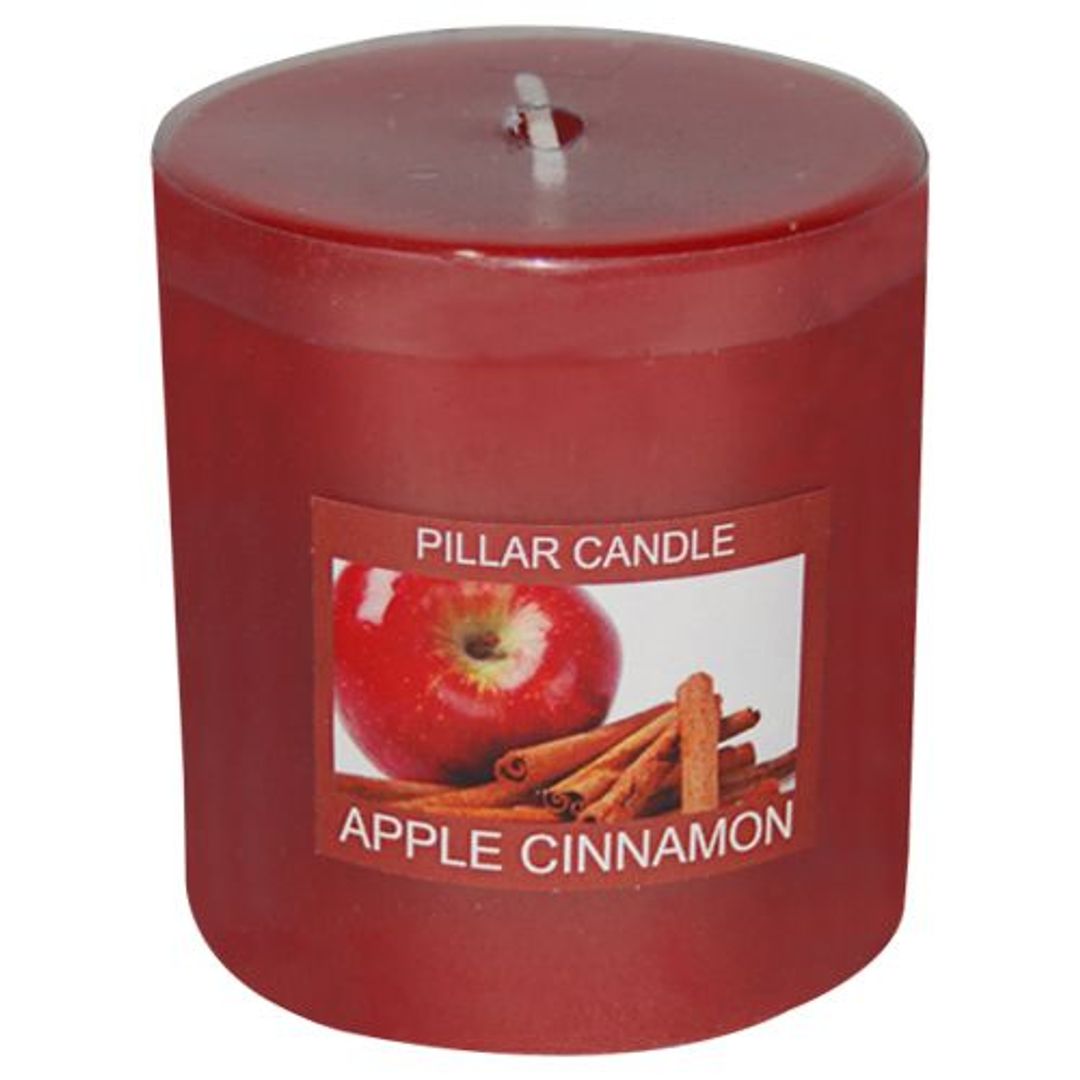 Scented Pillar Candle - Apple cinnamon