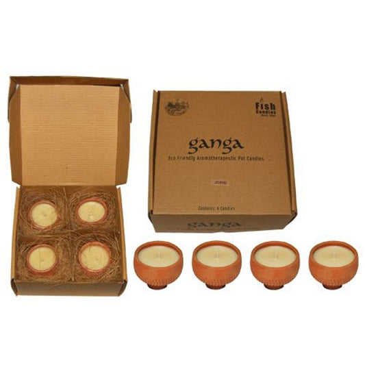 Ganga Earthen Ecofriendly Aroma Therapeutic Pot Candles