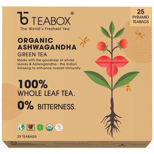 Ashwagandha Green Tea - Immunity Boosting, Improves Memory, Rich In Antioxidants