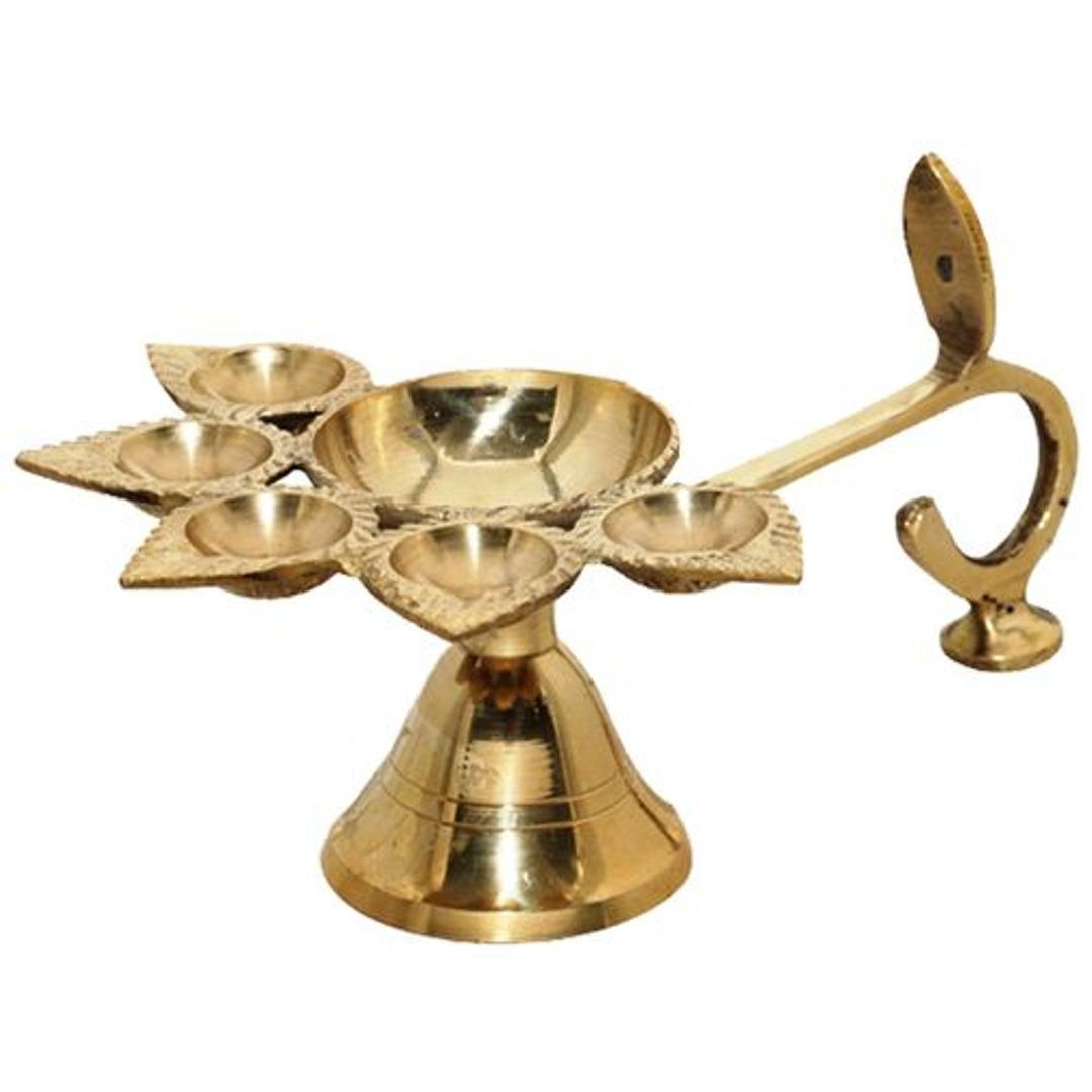 Brass Dhoop Pancha Aart - 19 cm