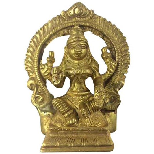 Brass Lakshmi Idol With Arch - 9 cm