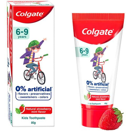 Kids Toothpaste - 6-9 Years, Natural Strawberry Mint Flavour, 0% Artificial