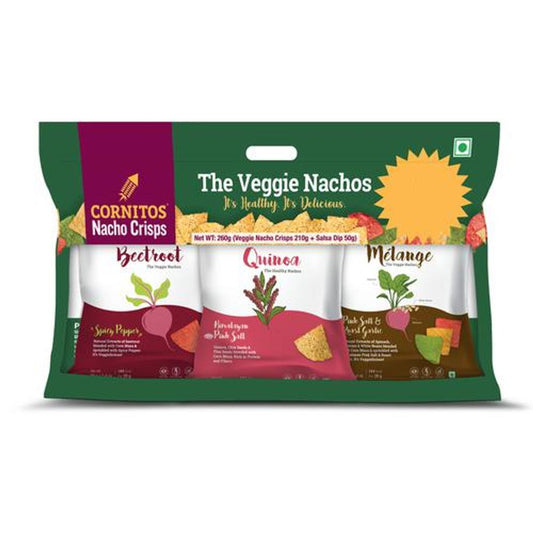 The Veggie Nachos Combo With Salsa Dip