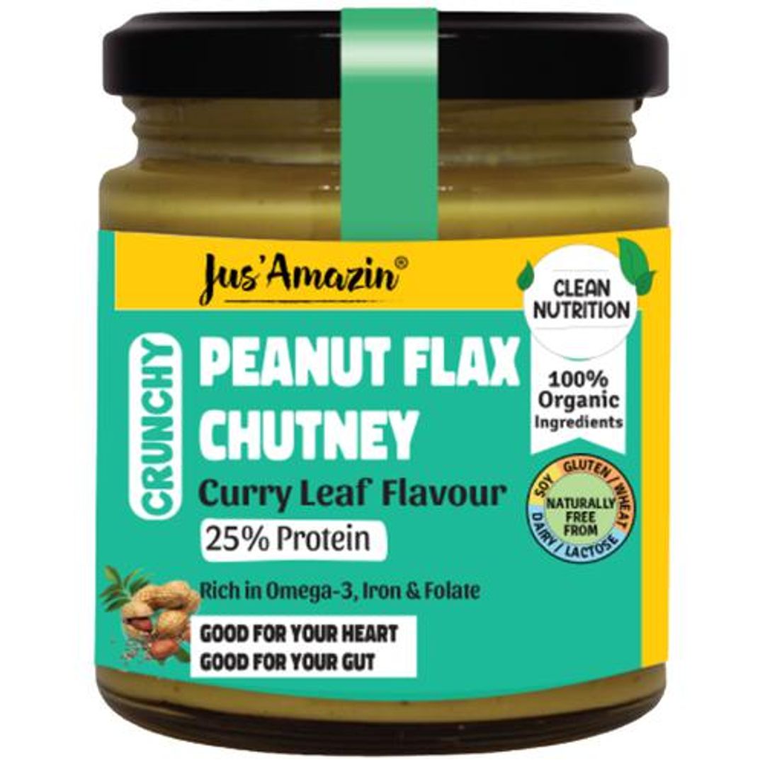 Organic Peanut Flax Chutney - Curry Leaf Flavour