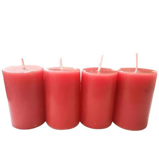 Scented Pillar Candles - 8 cm , Assorted Colours, High Quality Wax