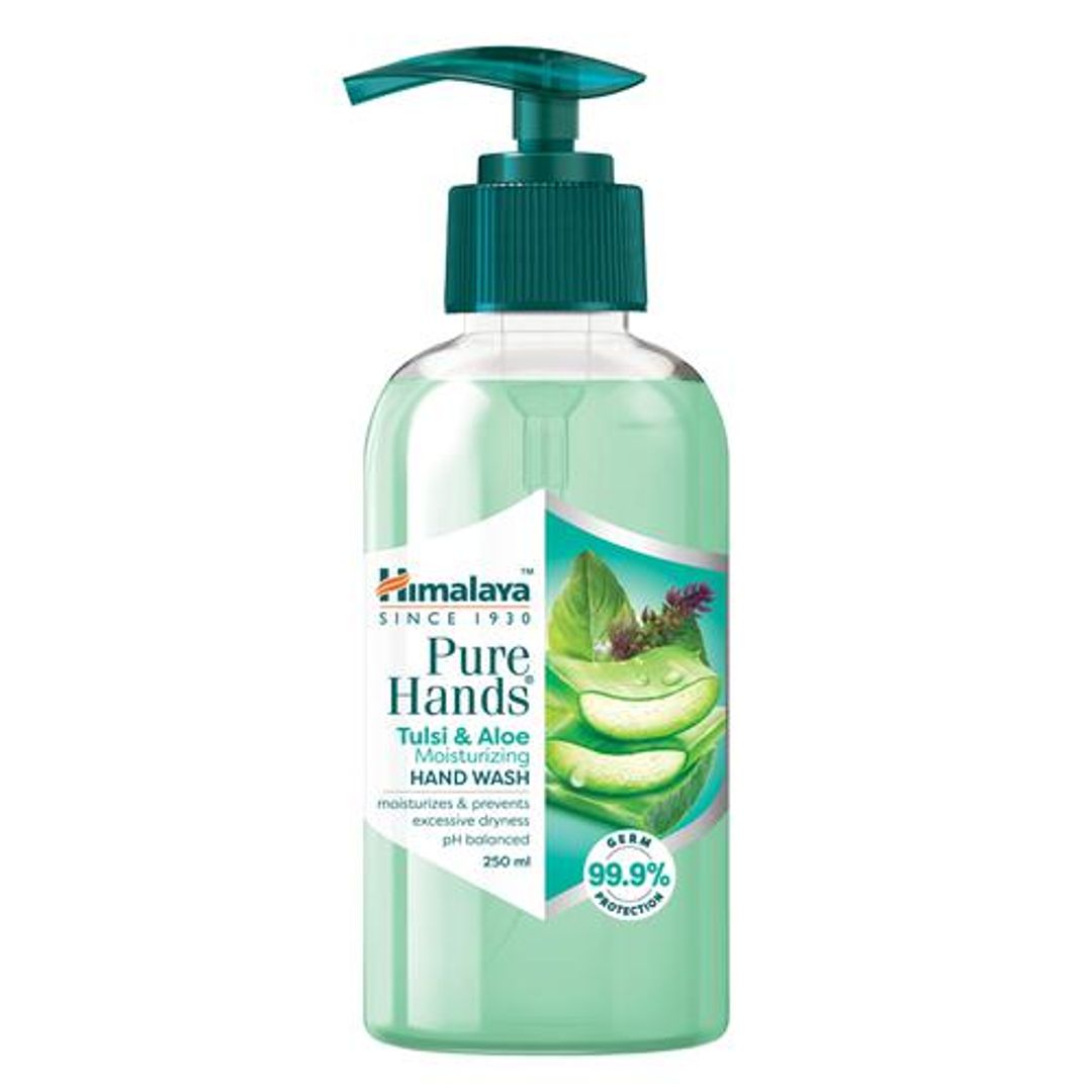 Pure Hands Moisturizing Hand Wash - Tulsi & Aloe, 99.9% Germ Protection, pH Balanced