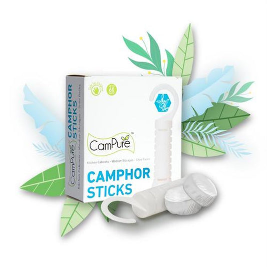 Camphor Sticks - Regular, Repels Insects & Rodents, Purifies The Ambience , Eliminates Odour