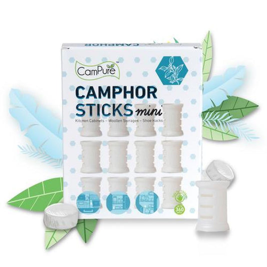 Camphor Sticks - Mini, Repels Insects & Rodents, Purifies The Ambience , Eliminates Odour