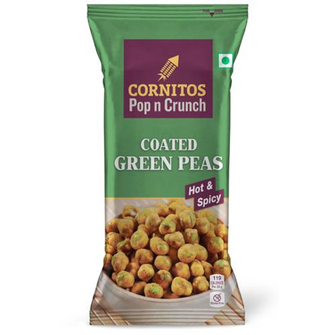 Pop N Crunch - Coated Green Peas, Hot & Spicy, Teatime Snack