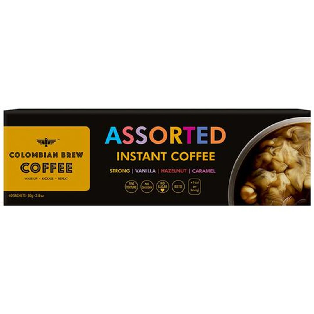 Assorted Instant Coffee - Strong, Vanilla, Hazelnut, Caramel