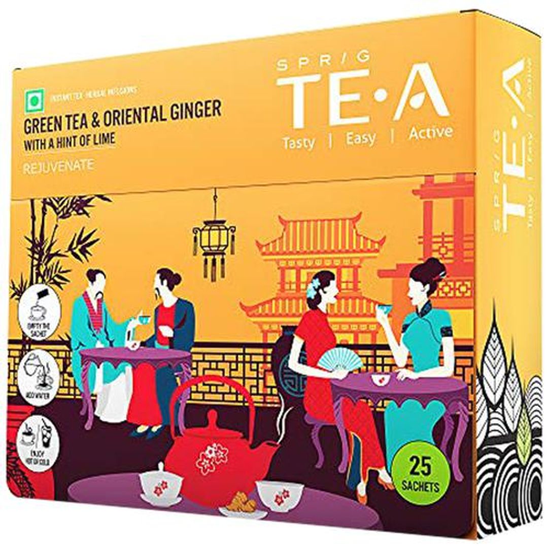 TE.A Green Tea - Oriental Ginger With Lime, Rich In Antioxidants & Vitamin C