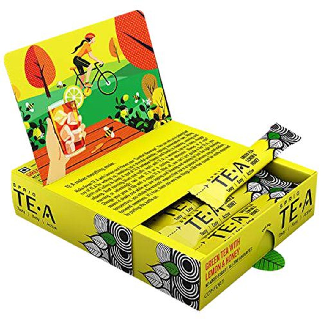 TE.A Green Tea - Lemon & Honey, Fully Soluble, For Weight Loss, Detox & Immunity